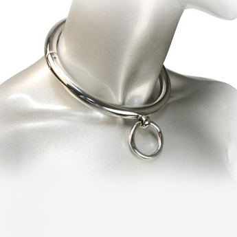 METAL HARD - BDSM NECKLACE WITH RING 18CM - Imagem de 2