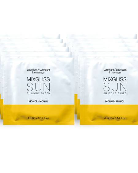 MIXGLISS - SILICONE BASED LUBRICANT AROMA MONOI 12 SINGLE DOSE 4ML