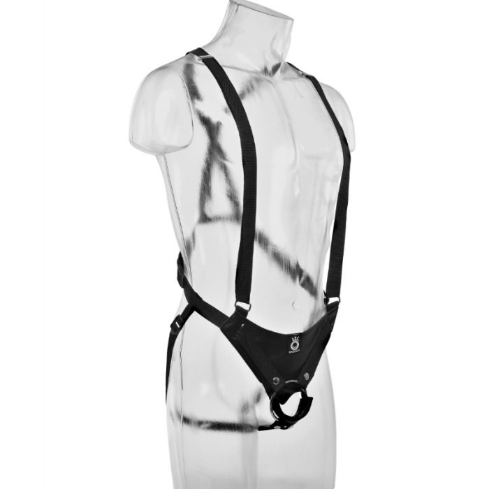 KING COCK - 28 CM HOLLOW STRAP-ON SUSPENDER SYSTEM FLESH - Imagem de 5