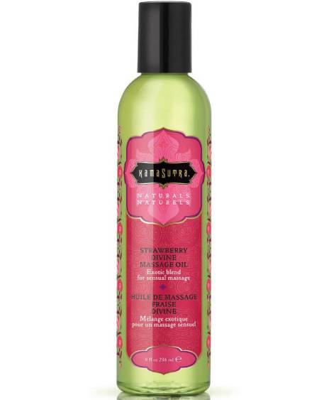 KAMASUTRA - NATURALS DIVINE STRAWBERRY MASSAGE OIL 236ML