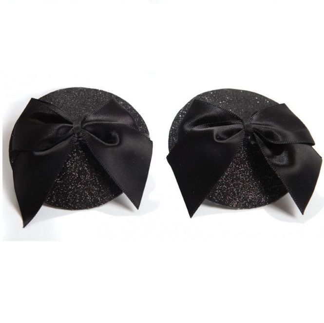 BIJOUX - BURLESQUE SHINY NIPPLE COVERS WITH BOW - Imagem de 3