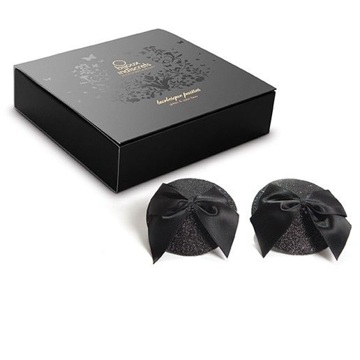 BIJOUX - BURLESQUE SHINY NIPPLE COVERS WITH BOW - Imagem de 5