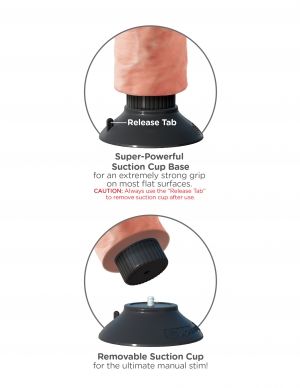 KING COCK - 20.32 CM VIBRATING COCK FLESH - Imagem de 5