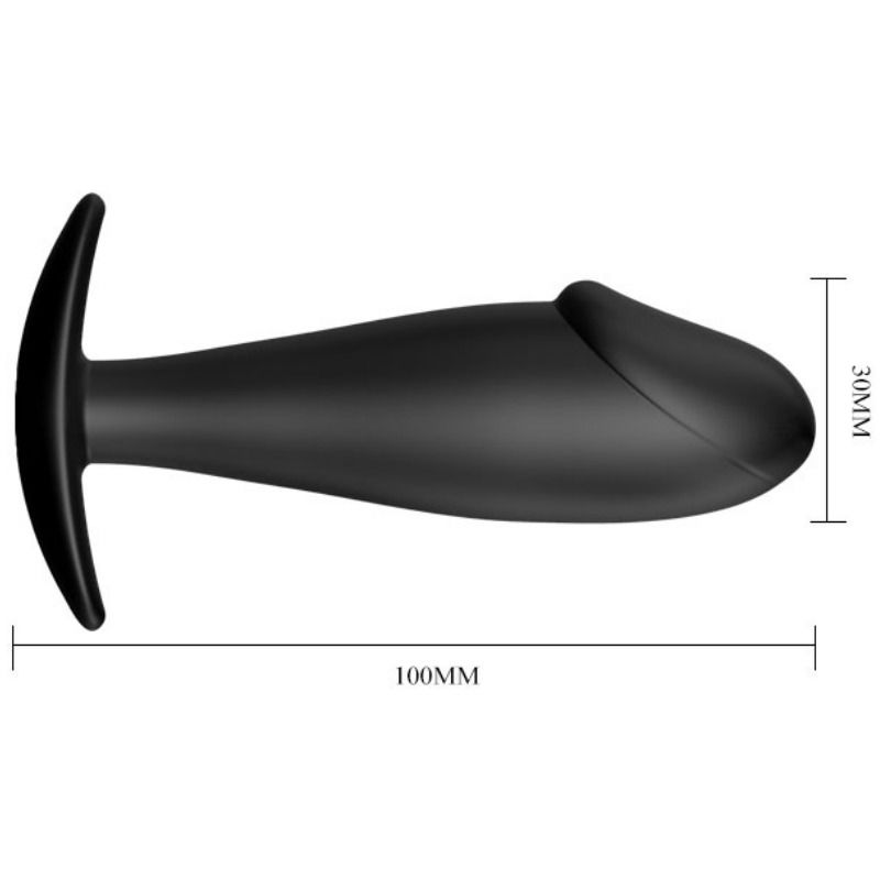PRETTY LOVE - ANAL PLUG SILICONE PENIS FORM BLACK - Imagem de 5