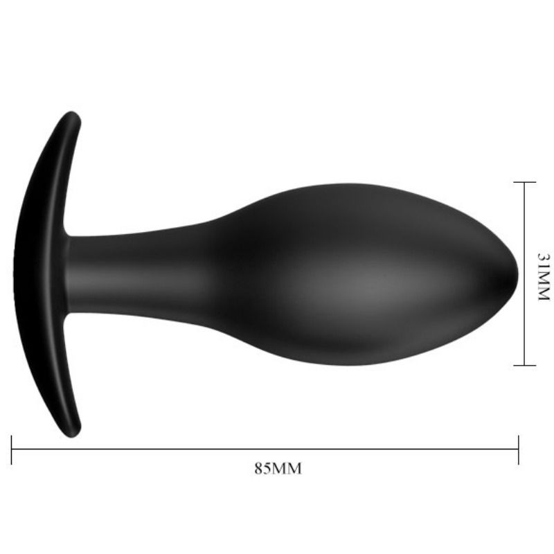 PRETTY LOVE - ANAL PLUG SILICONE ANCHOR 8.5 CM BLACK - Imagem de 5