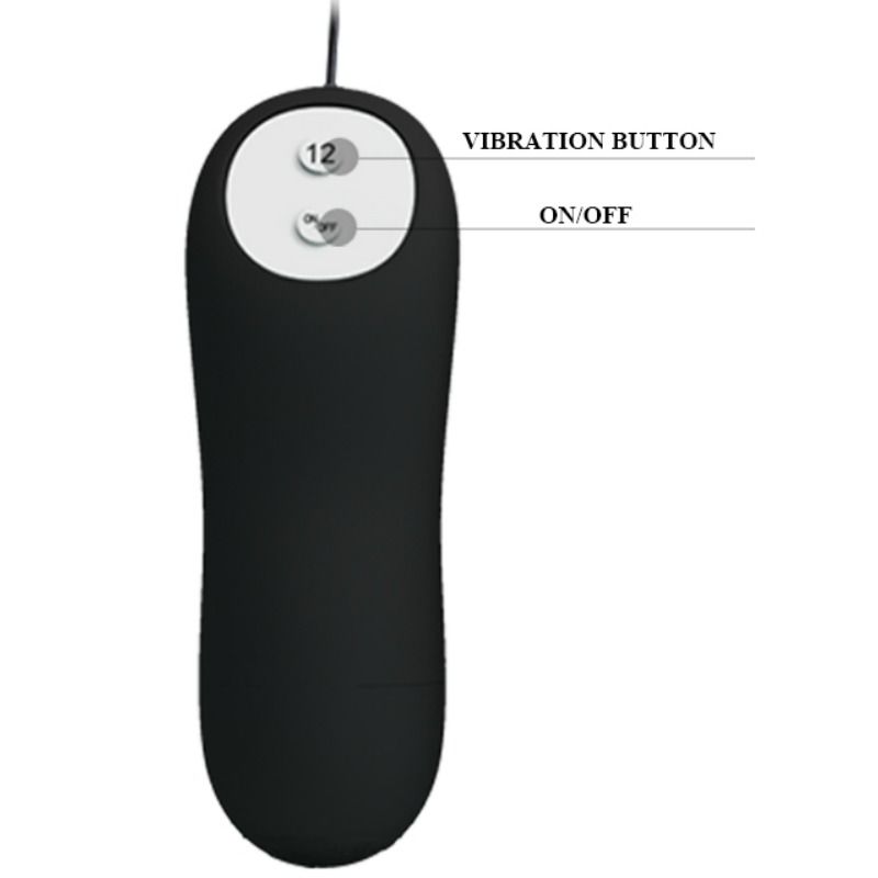 PRETTY LOVE - ANAL PLUG ANCHOR FORM SILICONE 12 VIBRATION MODES BLACK - Imagem de 2