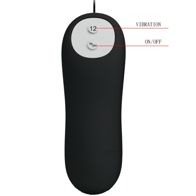 PRETTY LOVE - SILICONE ANAL PLUG 12 VIBRATION MODES BLACK - Imagem de 5