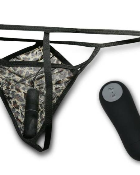 BAILE - THONG WITH VIBRATING BULLET AND REMOTE CONTROL BLACK