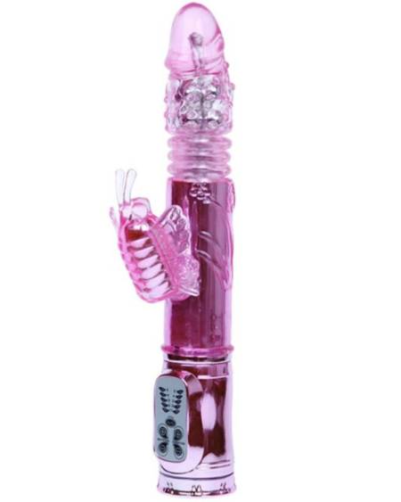 BAILE - RECHARGEABLE VIBRATOR WITH ROTATION AND THROBBING BUTTERF STIMULATOR