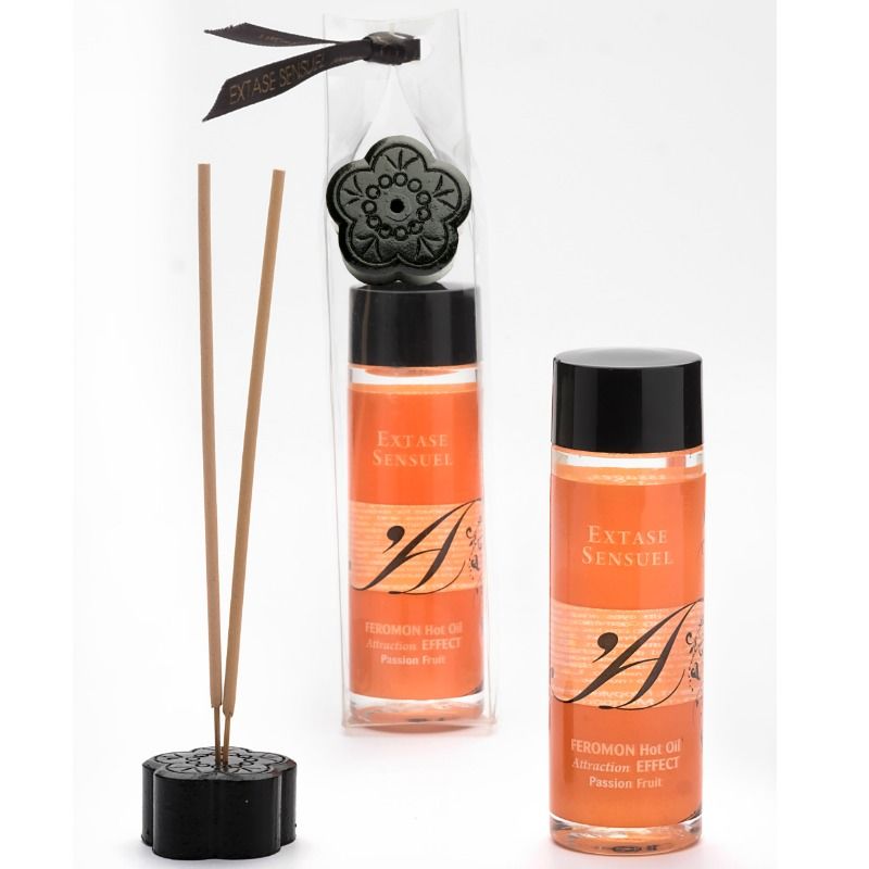 EXTASE SENSUAL - HEAT EFFECT MASSAGE OIL WITH PASSION FRUIT PHEROMONES 100 ML - Imagem de 2