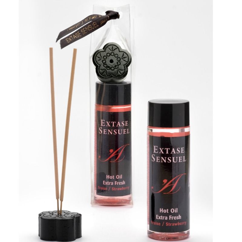 EXTASE SENSUAL - MASSAGE OIL WITH EXTRA FRESH STRAWBERRY EFFECT 100 ML - Imagem de 2