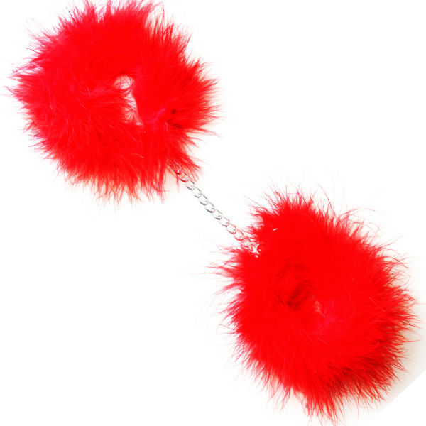 SECRETPLAY - RED MARABOU HANDCUFFS - Imagem de 3