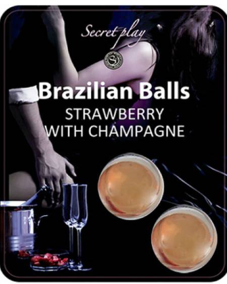 SECRETPLAY - STRAWBERRY AND CHAMPAGNE BRAZILIAN BALLS SET