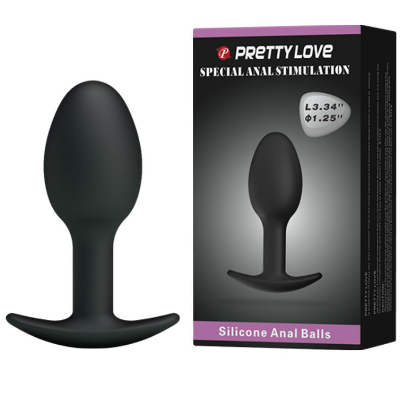 PRETTY LOVE - SILICONE ANAL PLUG 6.5 CM BLACK - Imagem de 2