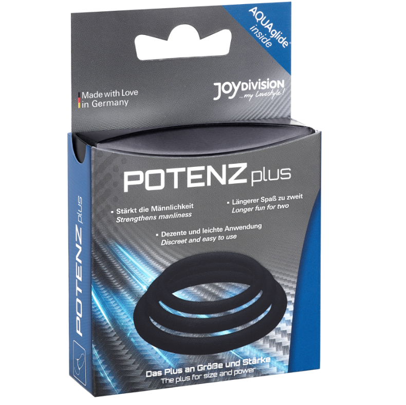 JOYDIVISION POTENZDUO - PLUS 3 BLACK RINGS SET - S, M, L - Imagem de 3