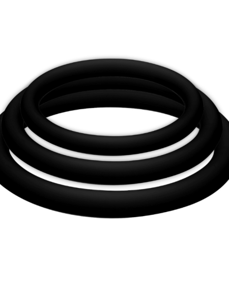 JOYDIVISION POTENZDUO - PLUS 3 BLACK RINGS SET - S, M, L