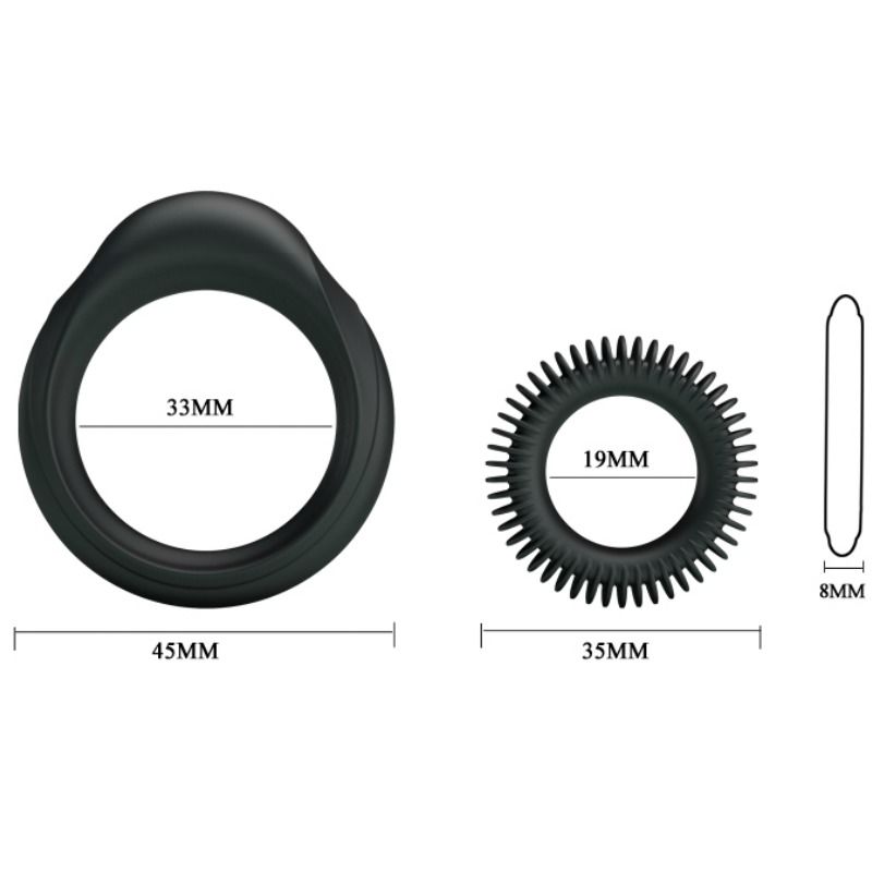 BAILE - KIT 2 SILICONE RINGS RING MANHOOD - Imagem de 5