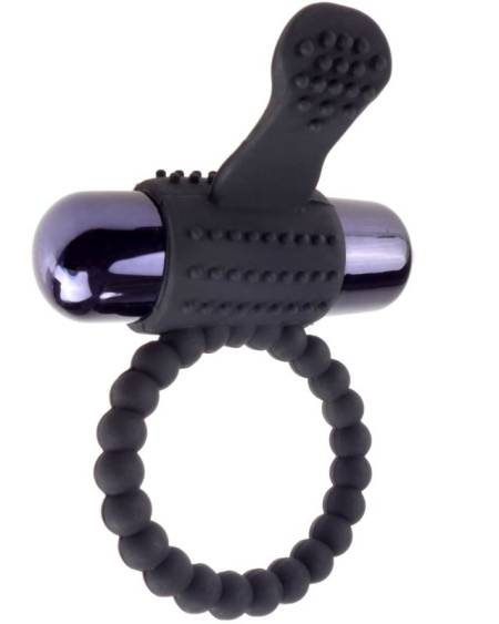 FANTASY C-RINGZ - BLACK SILICONE VIBRATING RING