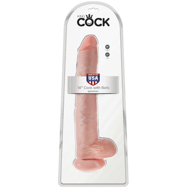 KING COCK - DILDO WITH BALLS 35.6 CM FLESH - Imagem de 2