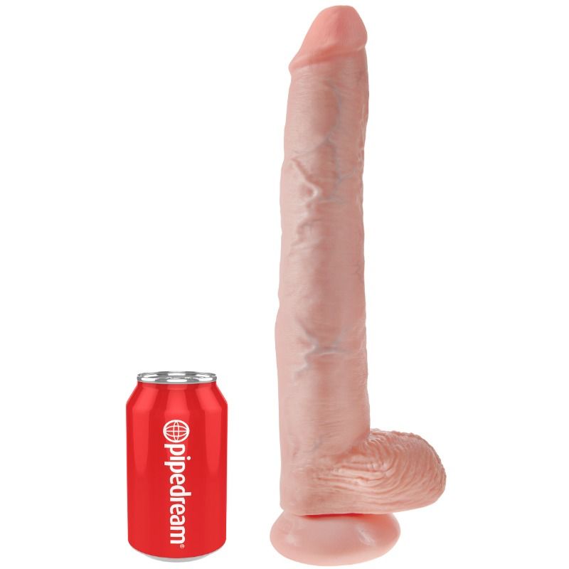 KING COCK - DILDO WITH BALLS 35.6 CM FLESH - Imagem de 3
