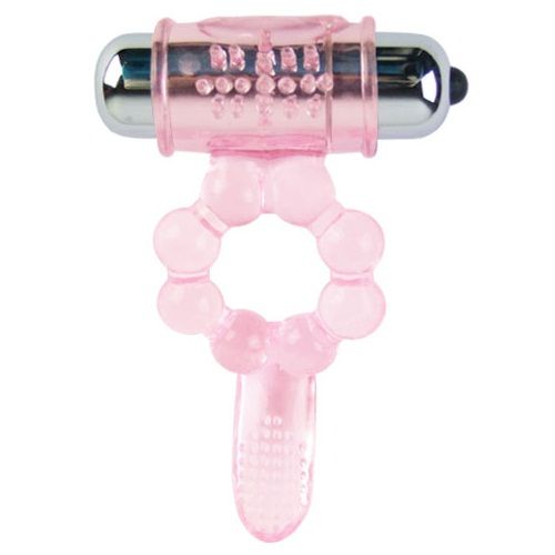 BAILE - SILICONE RING 10 TONGUE RHYTHMS WITH PINK VIBRATION - Imagem de 2