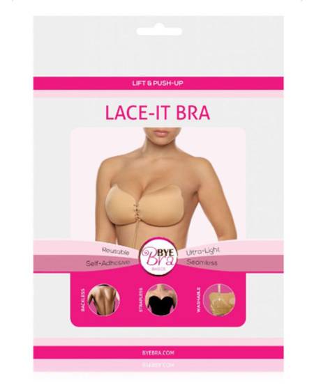 BYE-BRA - LACE-IT ENHANCEMENT PUSH-UP BEIGE CUP B