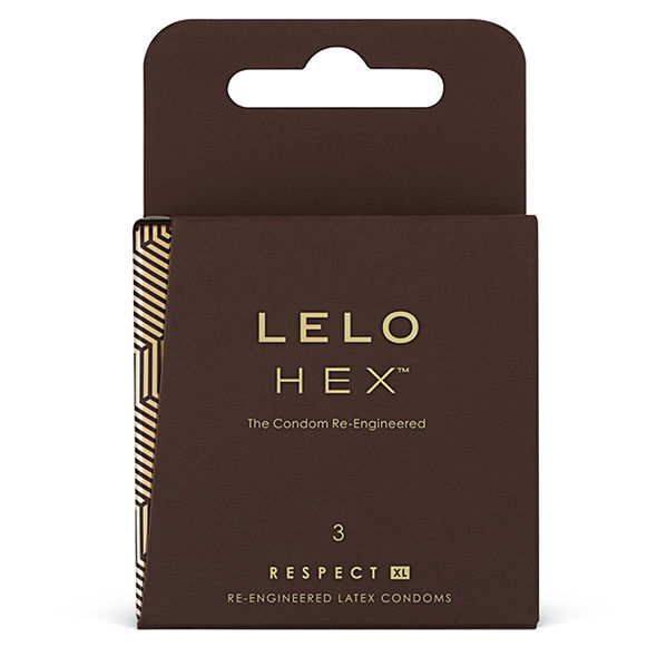 LELO HEX CONDOMS RESPECT XL 3 PACK - Imagem de 2