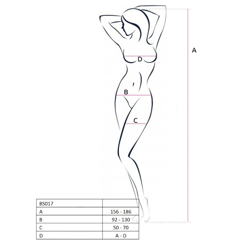 PASSION - WOMAN BS017 WHITE BODYSTOCKING ONE SIZE - Imagem de 2