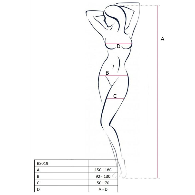 PASSION - WOMAN BS019 BODYSTOCKING BLACK ONE SIZE - Imagem de 2
