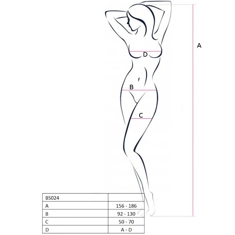 PASSION - WOMAN BS024 WHITE BODYSTOCKING ONE SIZE - Imagem de 2
