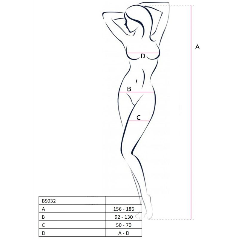 PASSION - WOMAN BS032 BODYSTOCKING BLACK ONE SIZE - Imagem de 3