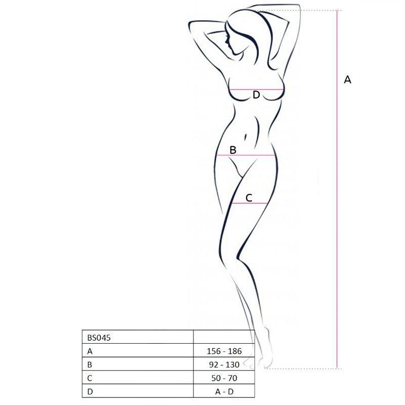 PASSION - WOMAN BS045 BODYSTOCK BRANCO TAMANHO ÚNICO - Imagem de 2