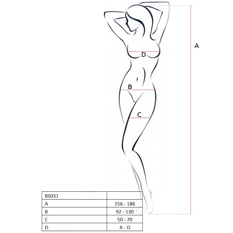 PASSION - WOMAN BS031 RED BODYSTOCKING ONE SIZE - Imagem de 2