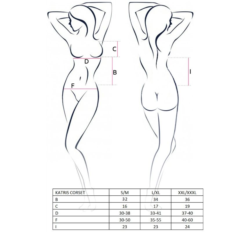 PASSION - WOMAN KATRISS CORSET NEGRO TALLA L/XL - Imagem de 3