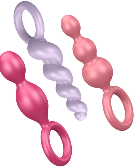 SATISFYER - ANAL PLUGS SET 3 PCS TRICOLOR