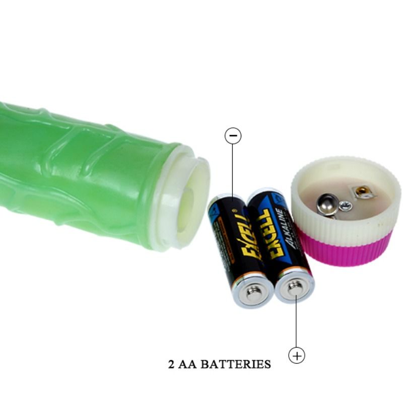 BAILE - WAVES OF PLEASURE VIBRATOR 23 CM GREEN - Imagem de 3