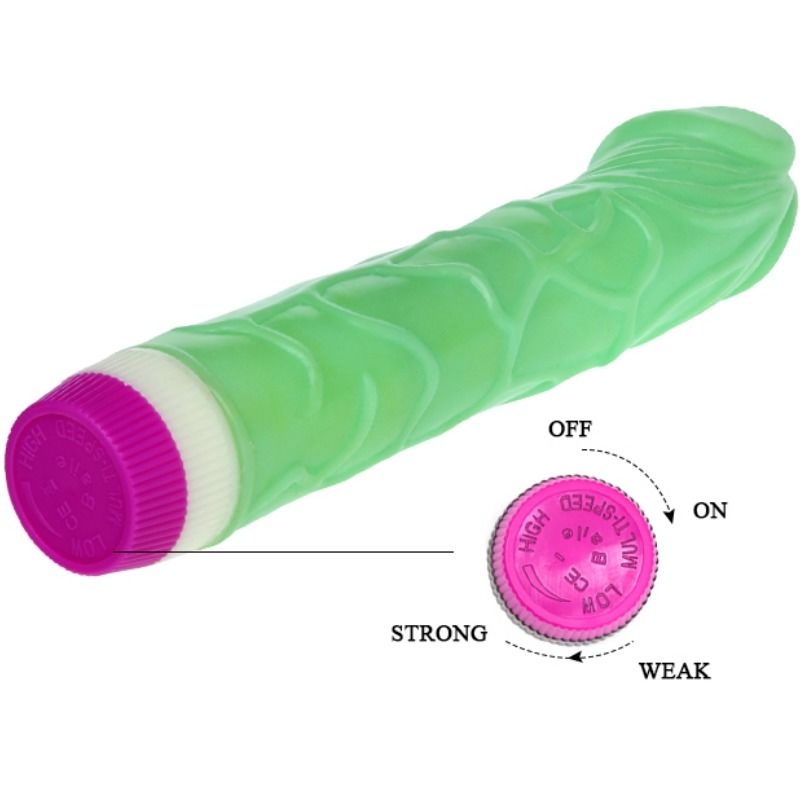 BAILE - WAVES OF PLEASURE VIBRATOR 23 CM GREEN - Imagem de 4