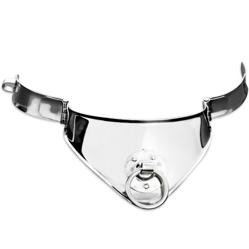 METAL HARD - RESTRAINT COLLAR WITH RING AND PADLOCK 12.5 CM - Imagem de 2