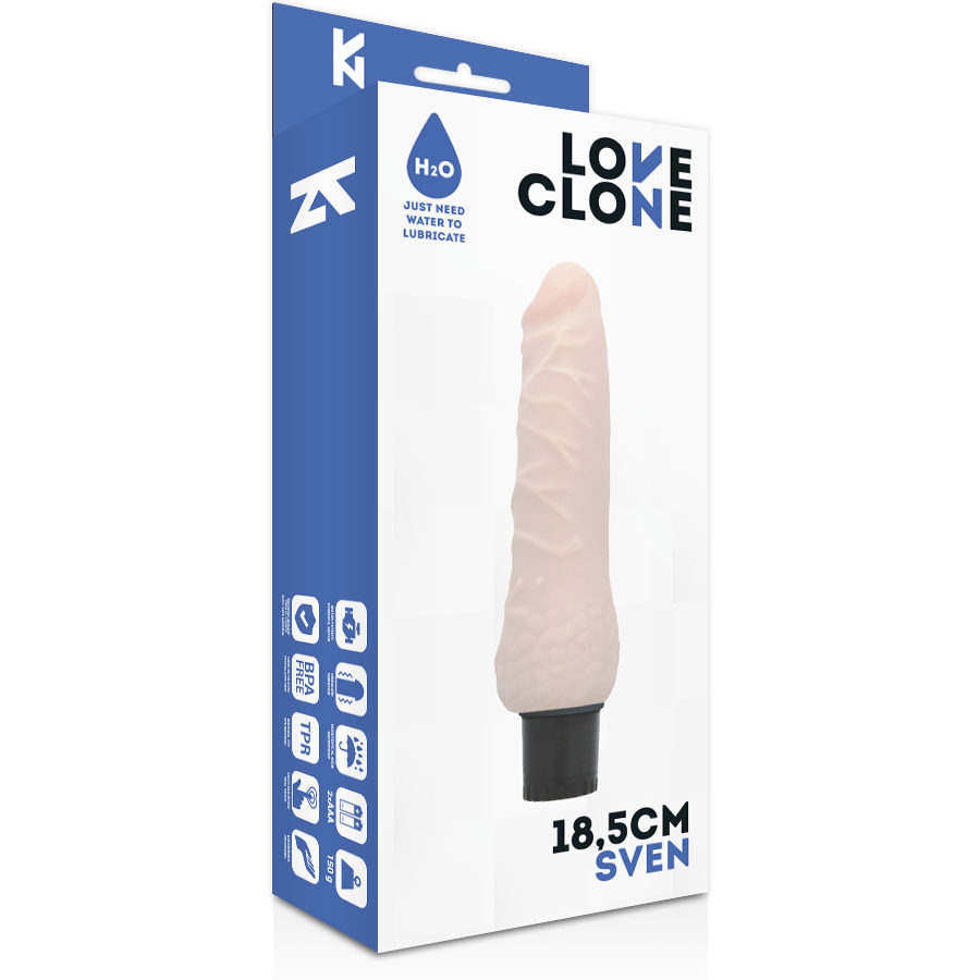 LOVECLONE - SVEN SELF LUBRICATION VIBRATOR 18.5 CM -O- 3.3 CM - Imagem de 4