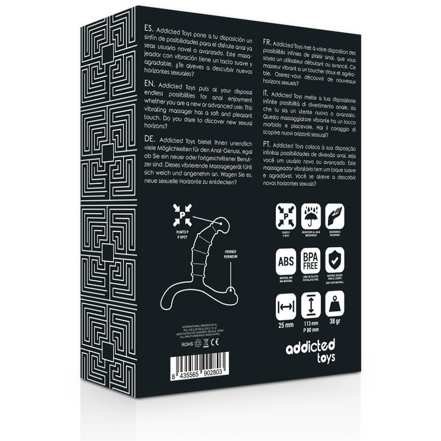 ADDICTED TOYS - PROSTATE ANAL PLEASURE BLACK - Imagem de 4