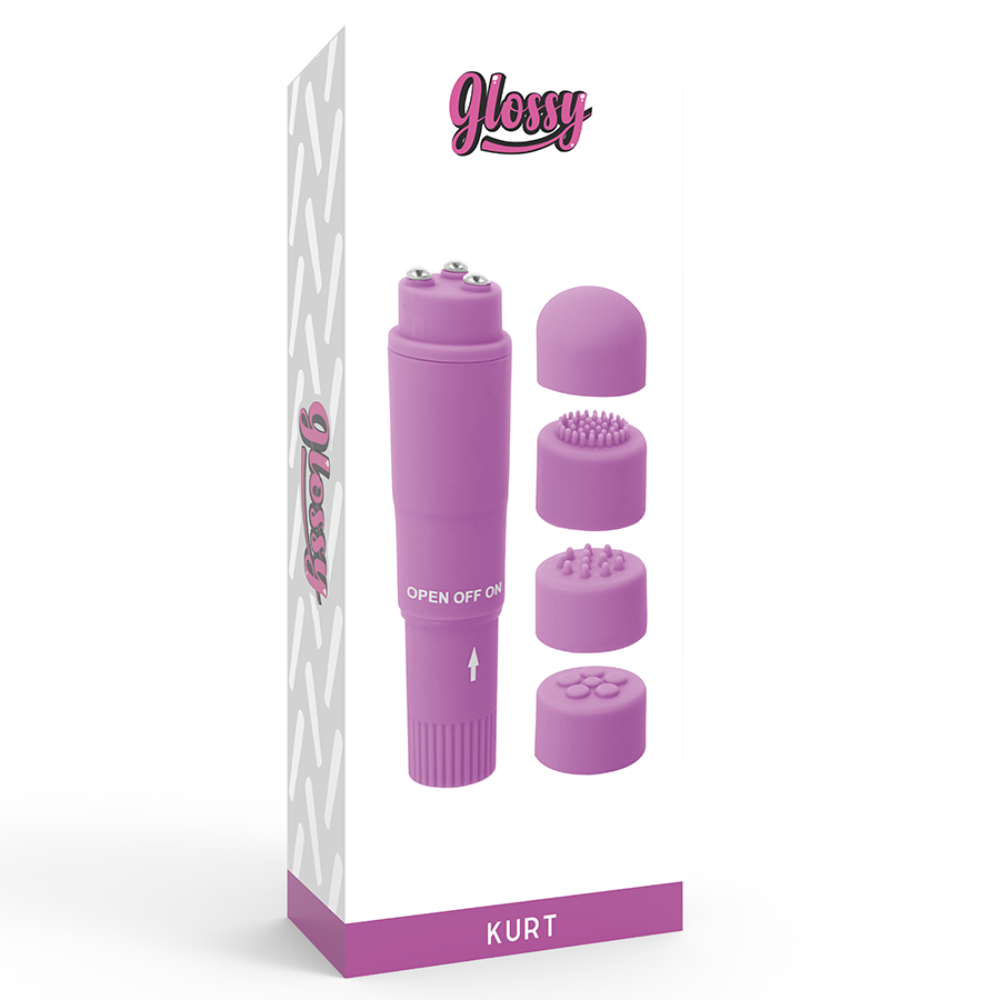 GLOSSY - KURT POCKET MASSAGER PURPLE - Imagem de 4