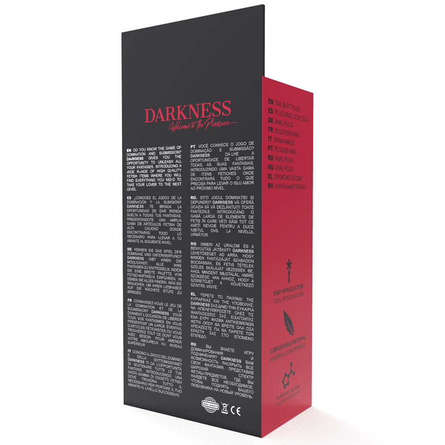 DARKNESS - ANAL PLUG 28 CM BLACK SILICONE - Imagem de 4