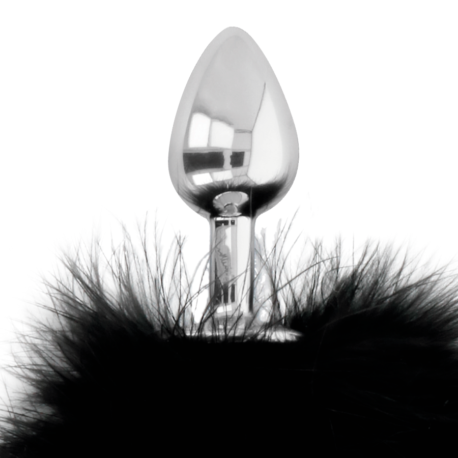 DARKNESS - EXTRA ANAL BUTTPLUG WITH TAIL BLACK 7 CM - Imagem de 3
