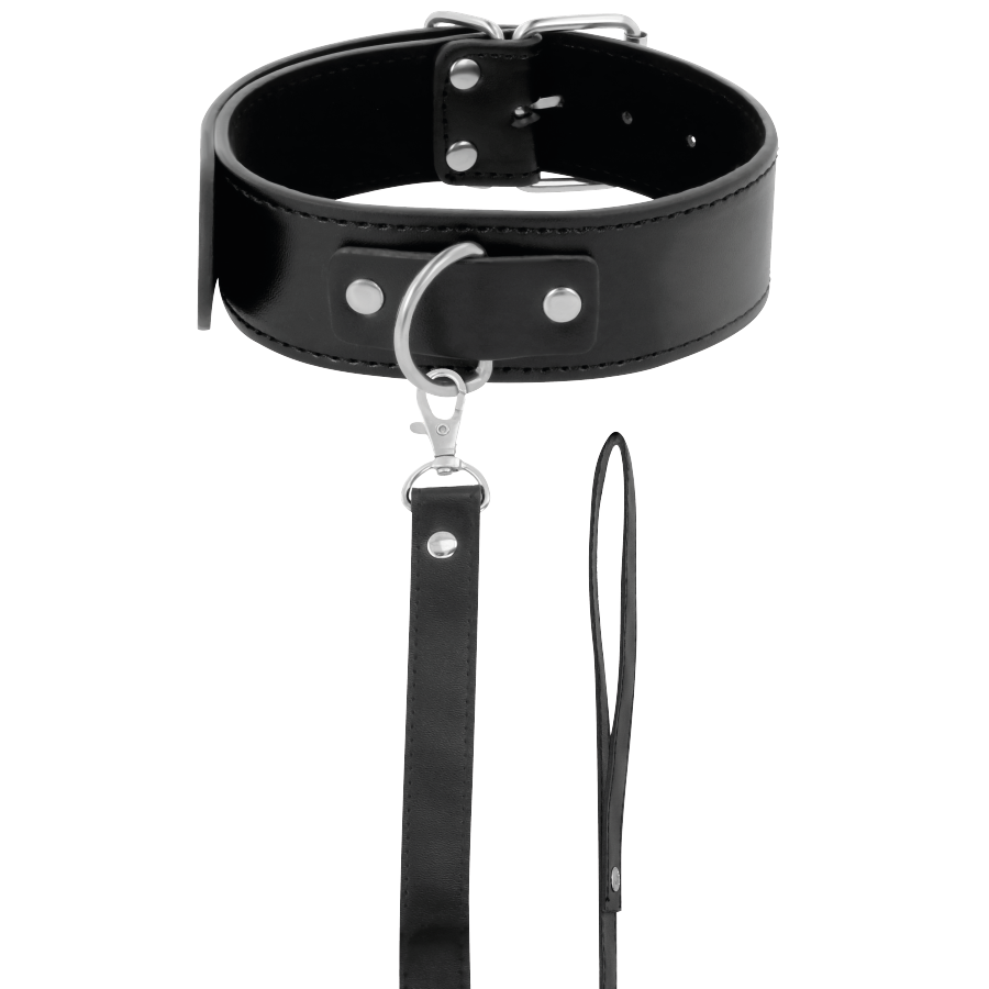 DARKNESS - POSTURE NECKLACE WITH LEATHER CHAIN - Imagem de 2
