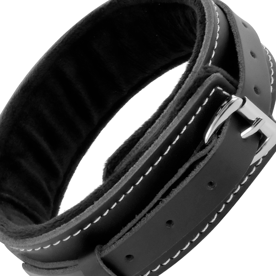 DARKNESS - HIGH QUALITY LEATHER NECKLACE WITH LEASH - Imagem de 4