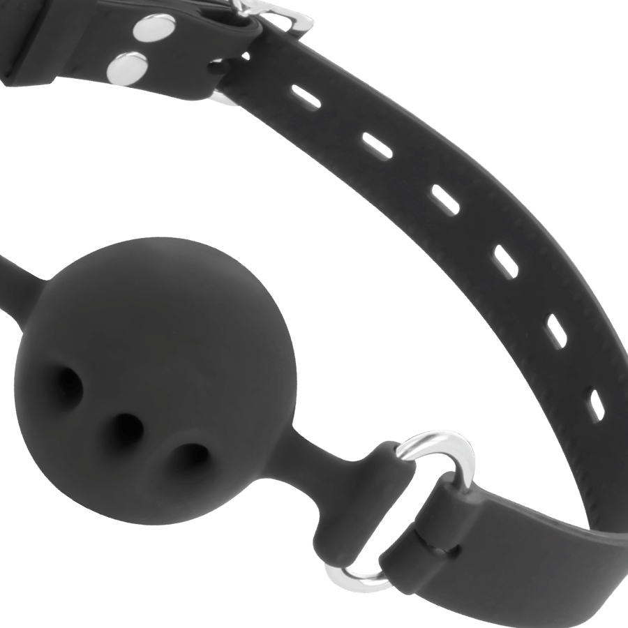 DARKNESS - BLACK BREATHABLE SILICONE GAG - Imagem de 3