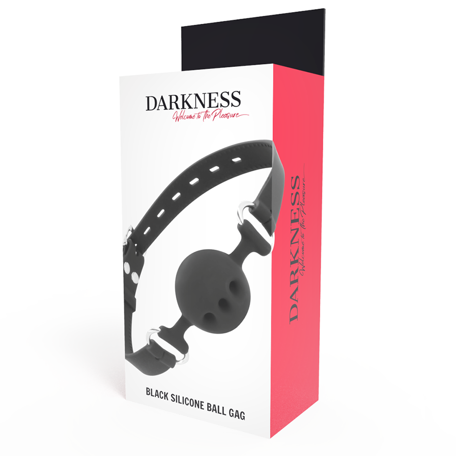 DARKNESS - BLACK BREATHABLE SILICONE GAG - Imagem de 4