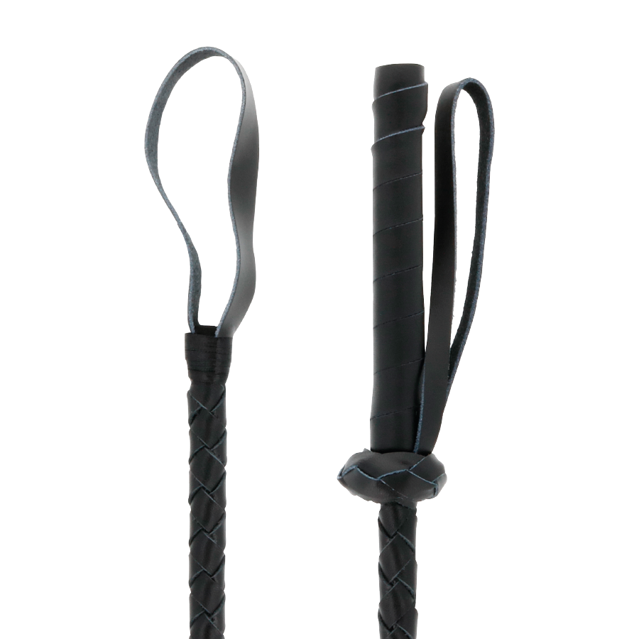 DARKNESS - LEATHER FETISH BDSM WHIP 60CM - Imagem de 2