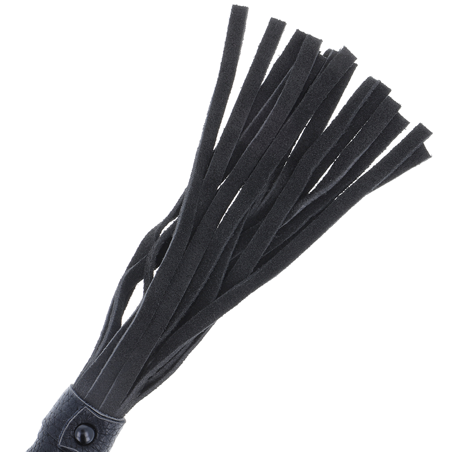 DARKNESS - BLACK BONDAGE WHIP WITH LEATHER HANDLE - Imagem de 3