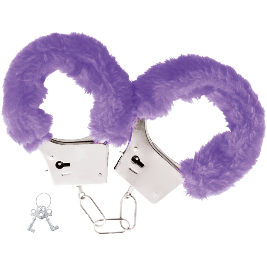 DARKNESS - LILAC LINED METAL HANDCUFFS - Imagem de 2